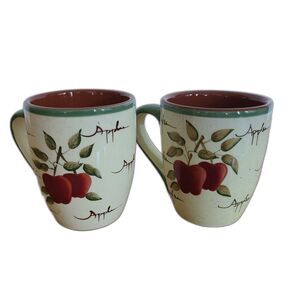 Vintage Home Interiors Apple Orchard Collection Mug Hand Poured Candles Set Of 2